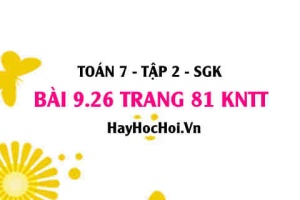 Bài 9.26 trang 81 Toán 7 Tập 2 Kết nối tri thức